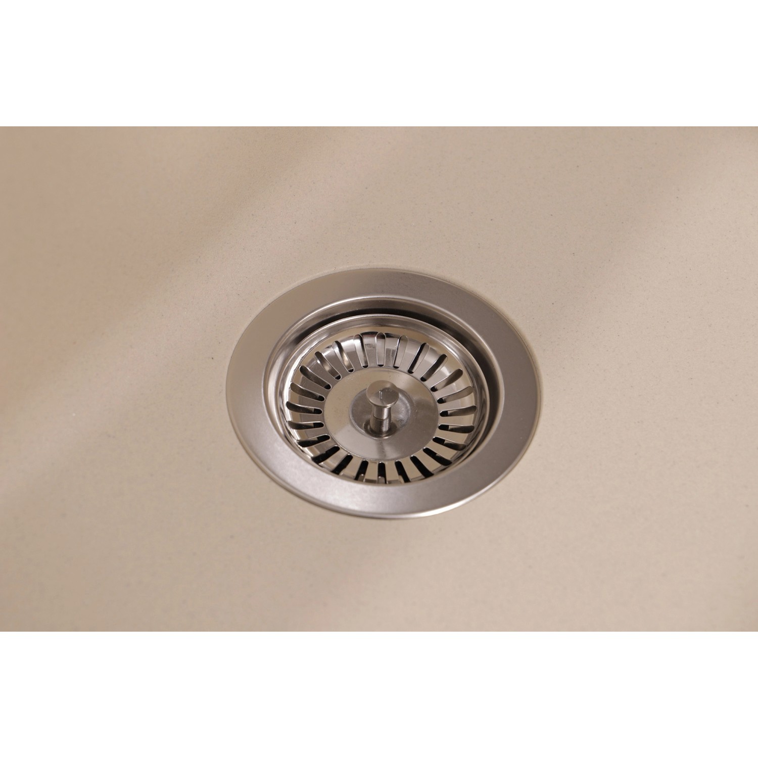 Respekta Einbauspüle Massivgranit Austin 100 cm x 50 cm mit Zusatzbecken Vanile_2