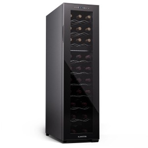 Klarstein Shiraz 27 Duo Weinkühlschrank mit zwei Zonen und Glasfront für 27 Flaschen.