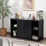 Costway Buffetschrank Aufbewahrungsschrank Schwarz 107 x 33 x 60 cm_5
