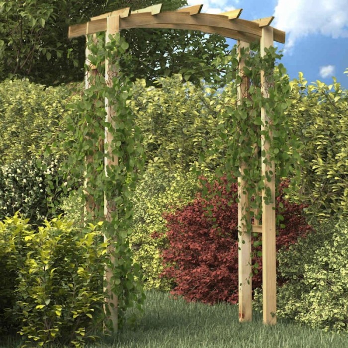 Elegantes Rosenbogen Holz Obi Ebenbild