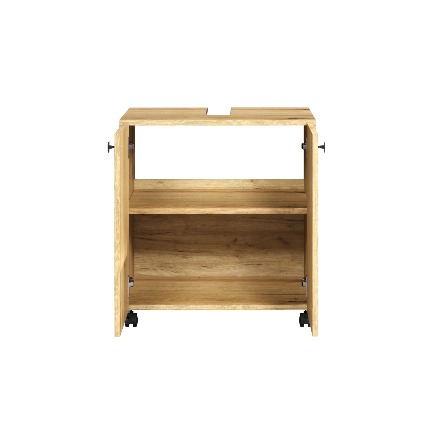 Trendteam Waschbeckenunterschrank Pure Bliss, Artisan Eiche, 60 cm mit Rollen.