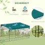 PawHut Kleintierkäfig mit wasserdichtem Oxford-Gewebe Dach für UV-Schutz.