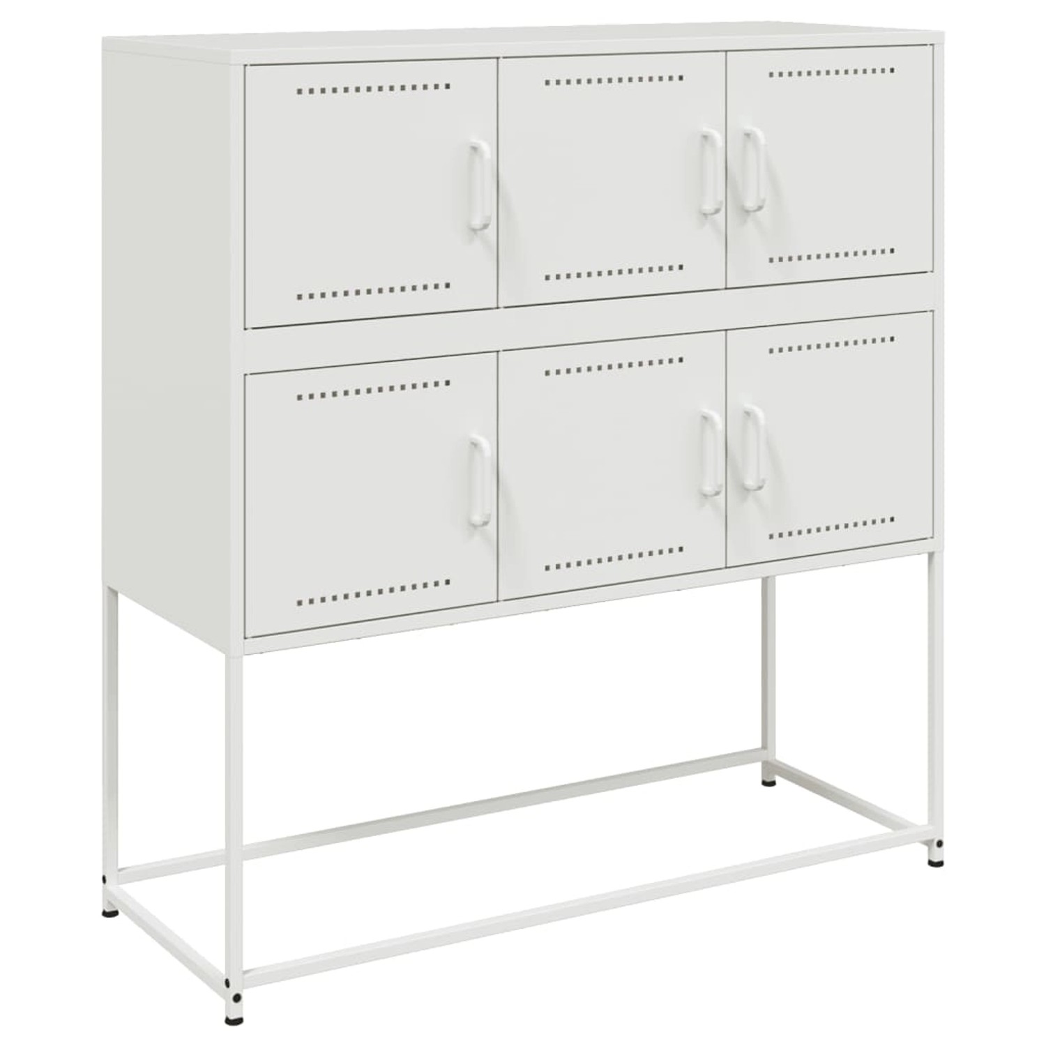vidaXL Sideboard Weiß 100,5x39x107 cm Stahl 846601 günstig online kaufen
