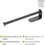 Schwarzer, selbstklebender Wenko Küchenrollenhalter Nio aus Aluminium.