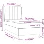 vidaXL Boxspringbett dunkelbraun (90x200 cm) mit Matratze und Kopfteil. Bett für erholsamen Schlaf.