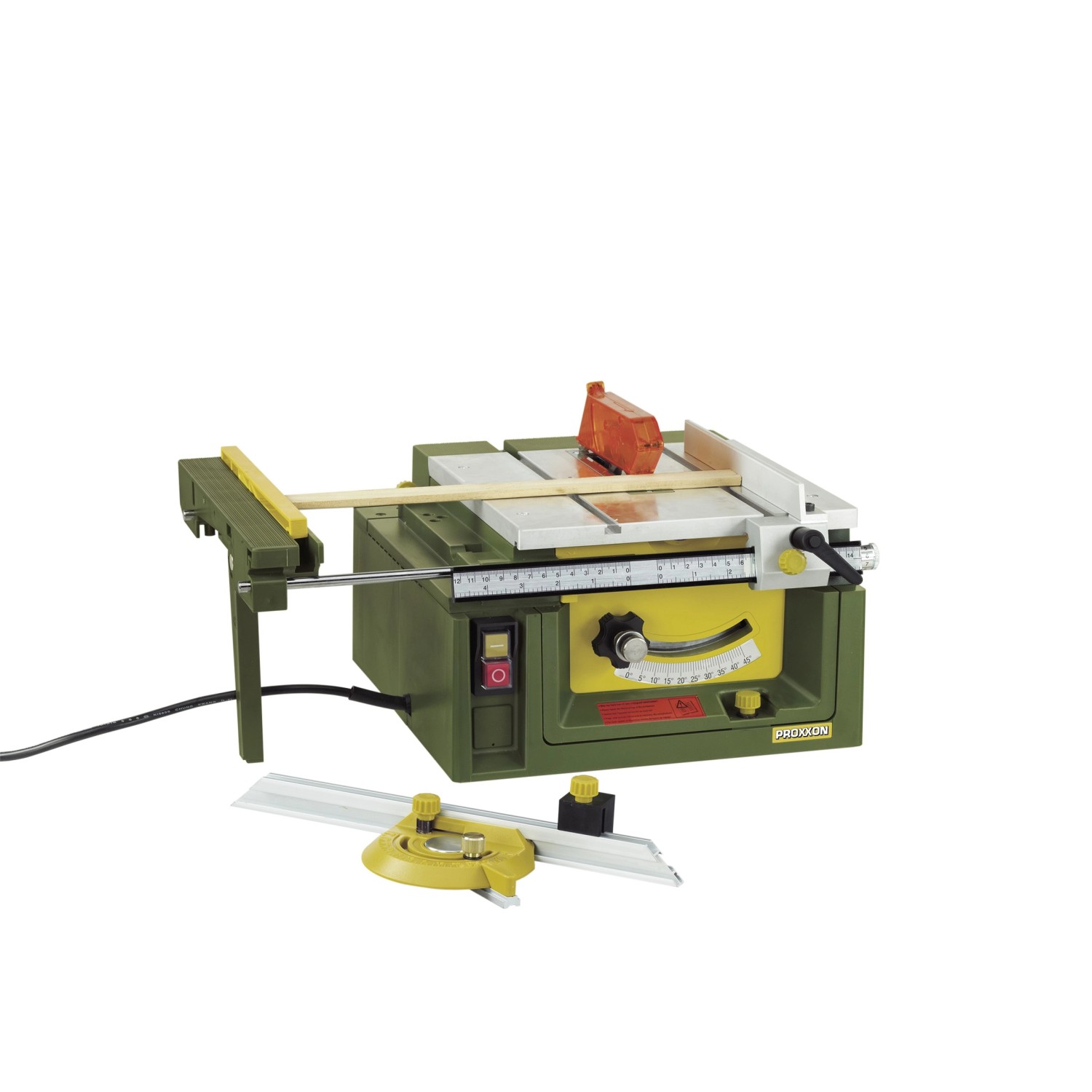 Proxxon Feinschnitt-Tischkreissäge FET 200 W für präzise Schnitte in Holz, Kunststoff und Metall.