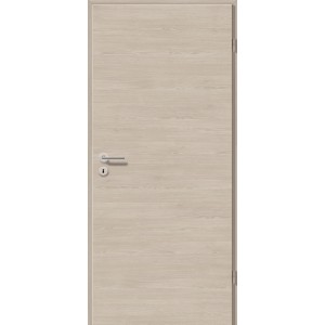 Zimmertür in Platineiche Optik, CPL Oberfläche, Türdrücker links.