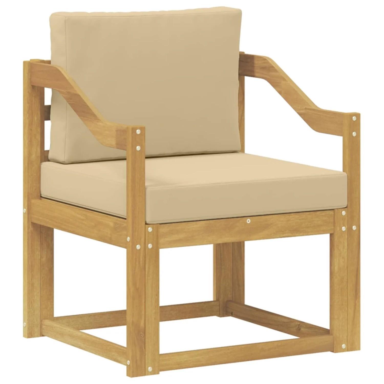 vidaXL 2 Stück Outdoor-Sofagarnitur Polyester Weiß und Beige 3438992