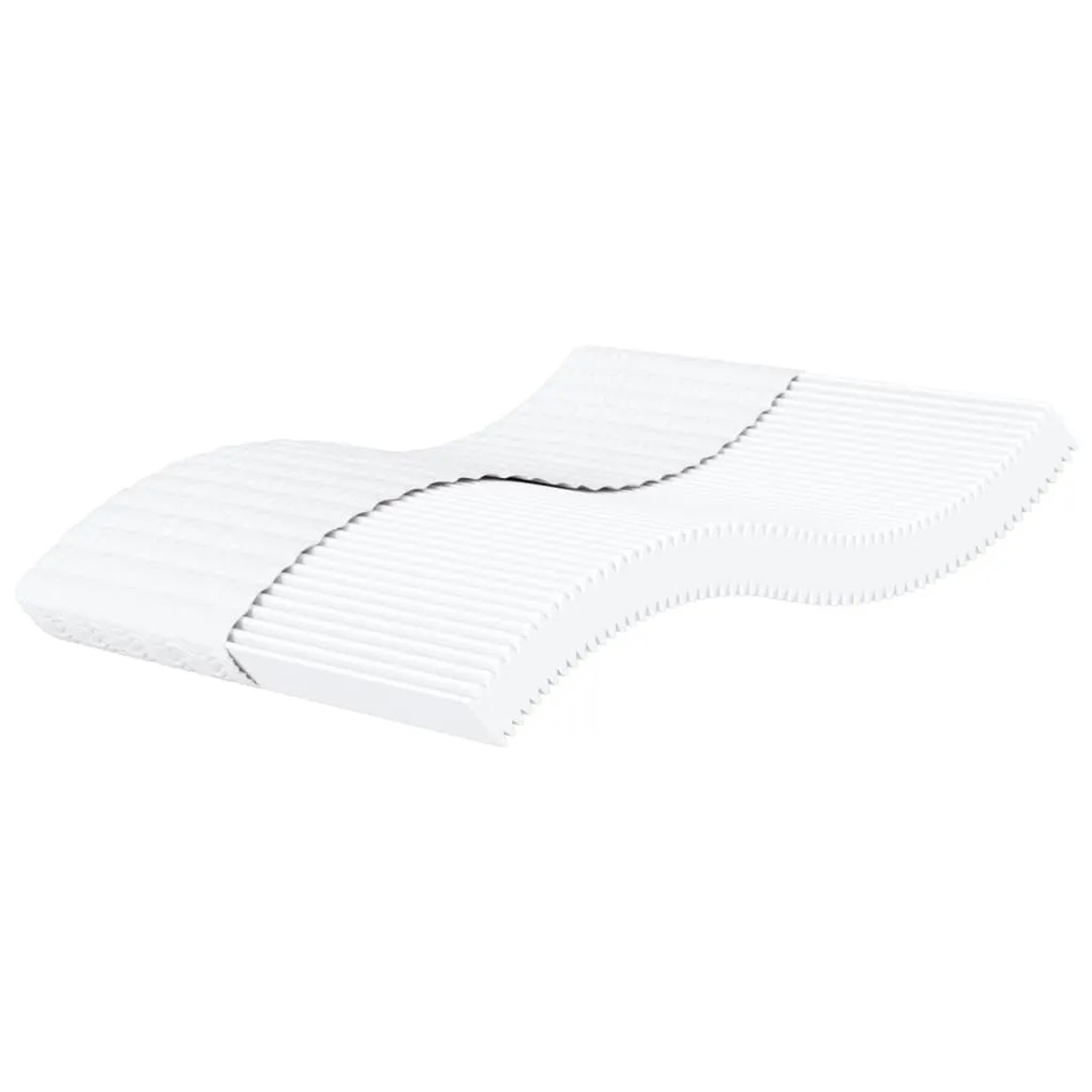 vidaXL Schaumstoffmatratze Weiß 180x200 cm Härtegrad H2 H3 356347