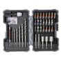 Bosch Betonbohrer-/Bit-Set, 35-teilig im geöffneten Koffer, verschiedene Größen und Ausführungen.