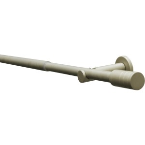 Gardinia Gardinenstangen-Set Zylinder, 1-Lauf, champagnerfarben, ausziehbar von 190 bis 340 cm.