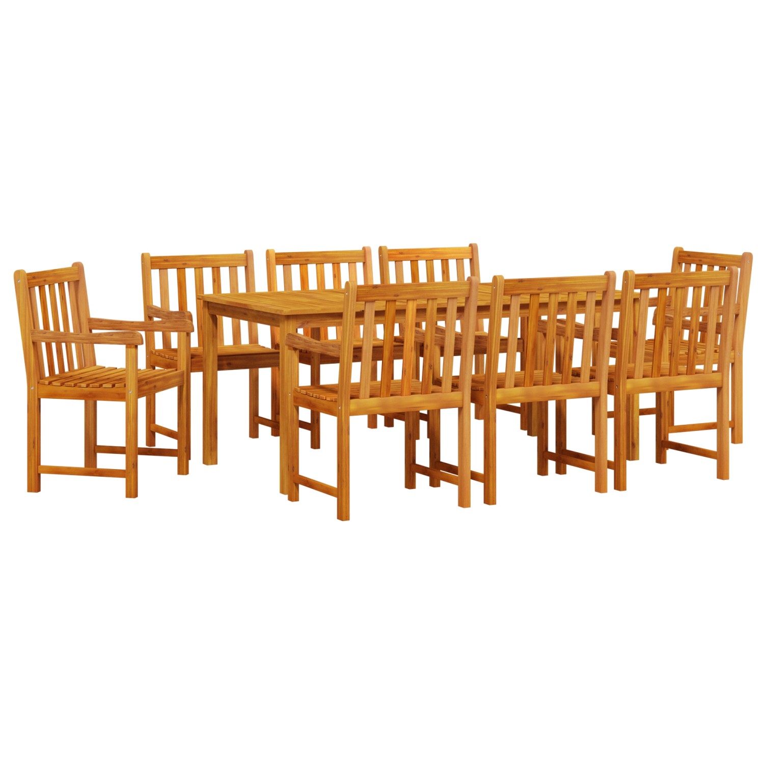 vidaXL 9-tlg Garten-Essgruppe Massivholz Akazie 3375648 günstig online kaufen