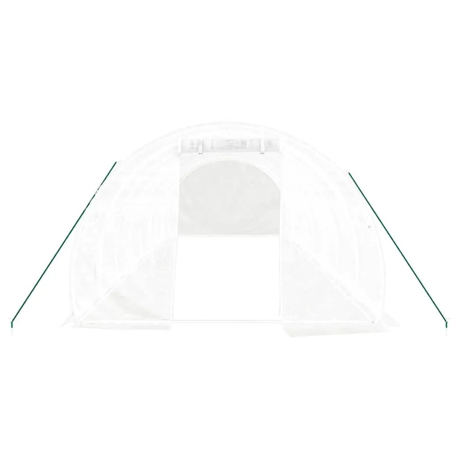 vidaXL Gewächshaus mit Stahlrahmen Weiß 24 m² 8x3x2 m 3188052_4