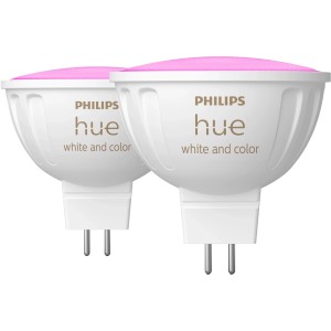 2er-Pack Philips Hue LED-MR16 GU5.3 Lampen mit Farbwechsel, 2 x 400 lm.