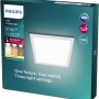 Verpackung der quadratischen Philips LED-Deckenleuchte Touch SceneSwitch, 12W, Weiß.