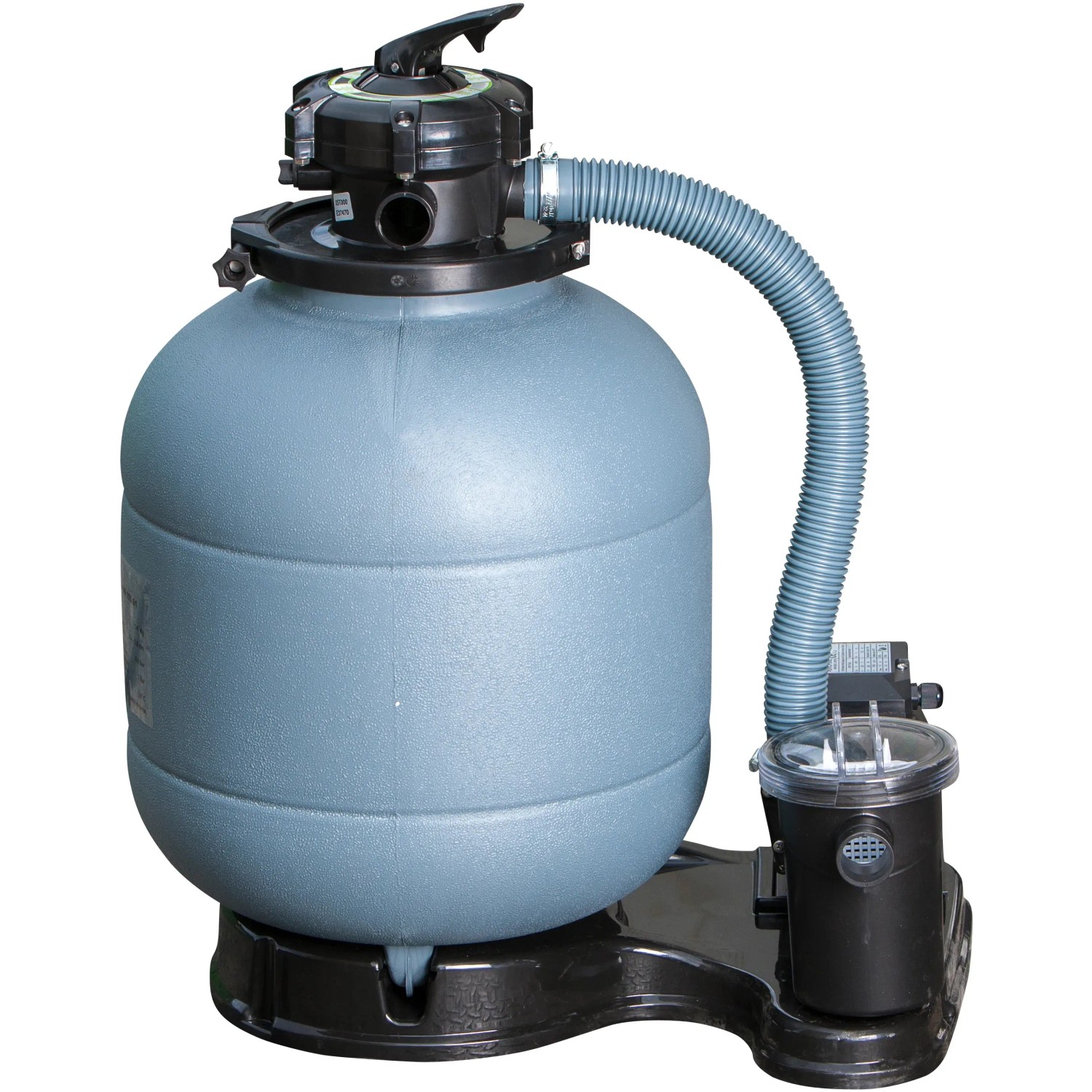 Sandfilteranlage für Gre Echtholzpool Canelle 2 Oval, zur Reinigung des Poolwassers.