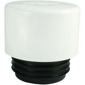 Marley HT-Rohrbelüfter DN 75-110 zur Abwasserleitungs-Belüftung, weiß/schwarz.