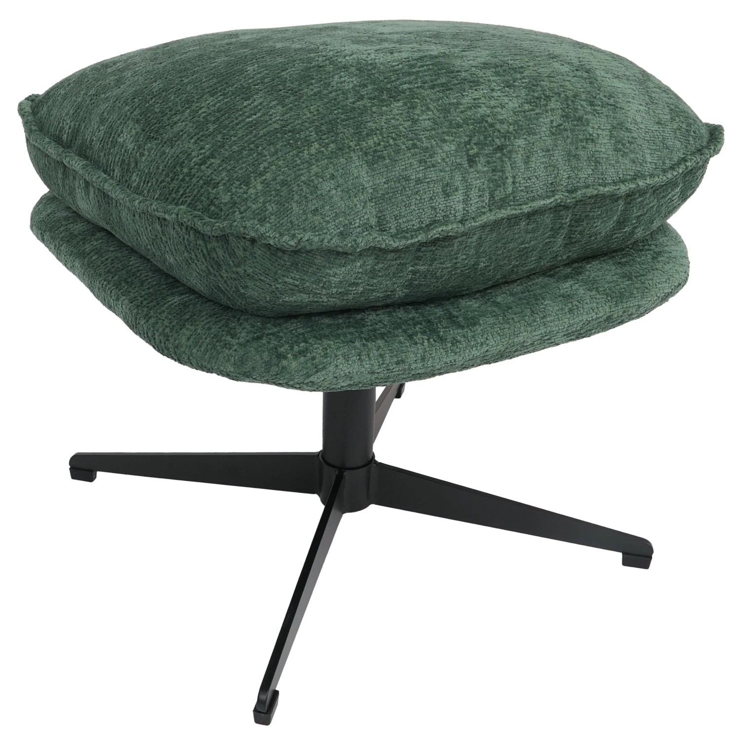 MCW Hocker mit Polster P32 Stoff/Textil Chenille Grün