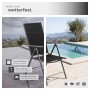 Tectake Gartenstuhl Marcellino Klappbar Wetterfest und Uv Beständig 6Er Set 65 x 54 5 x 107 5 cm Anthrazit_7
