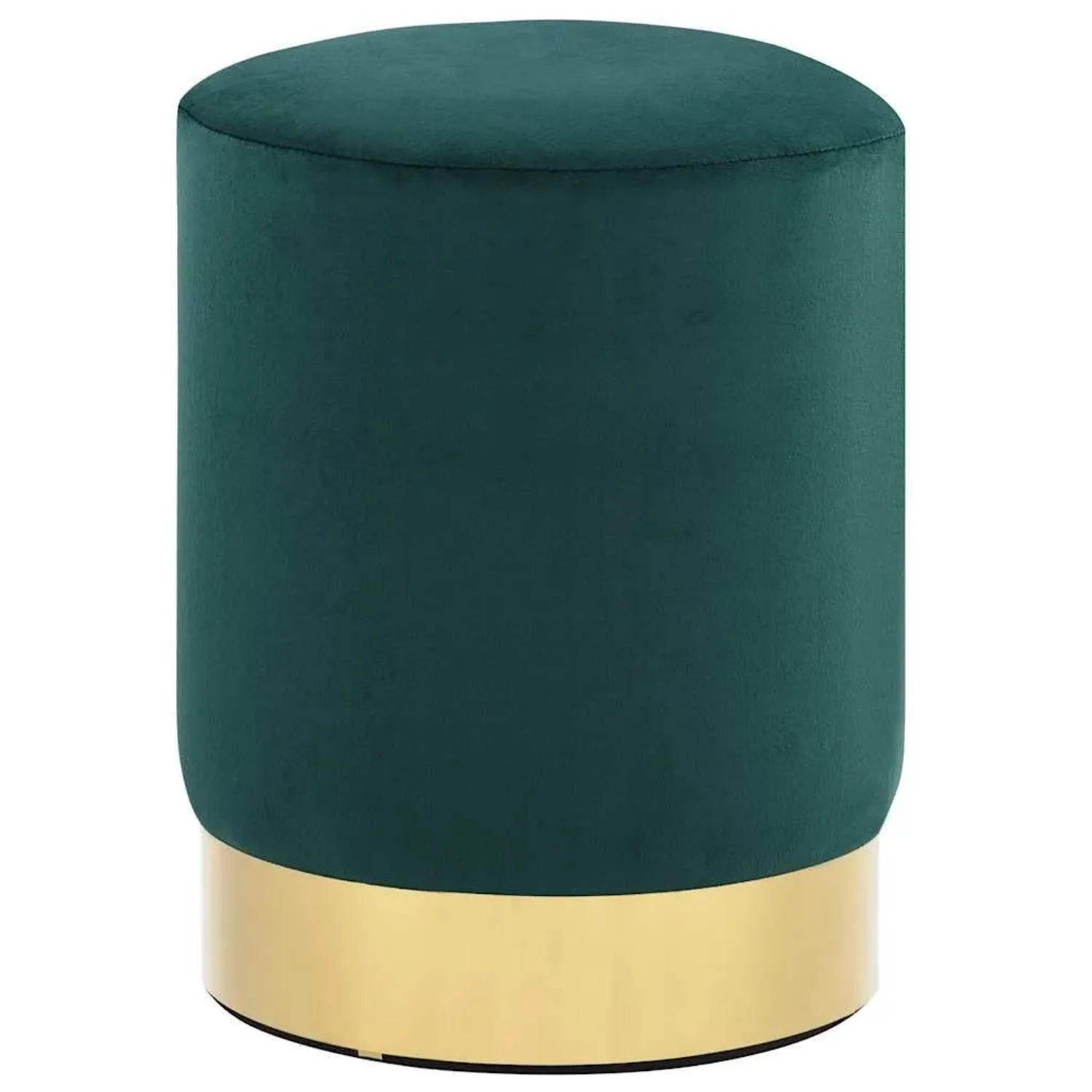 vidaXL Hocker Dunkelgrün und Golden Samt 28 x 36 cm 249832