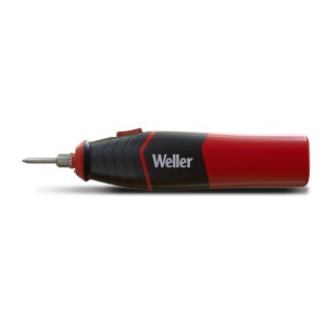 Weller Batterie-Lötkolben (8 W) mit Batterien, rot/schwarz. Kabelloses Lötgerät für unterwegs.