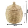 Kobolo Aufbewahrungskorb Korb aus Getrocknetem Seegras 34x32 cm_3