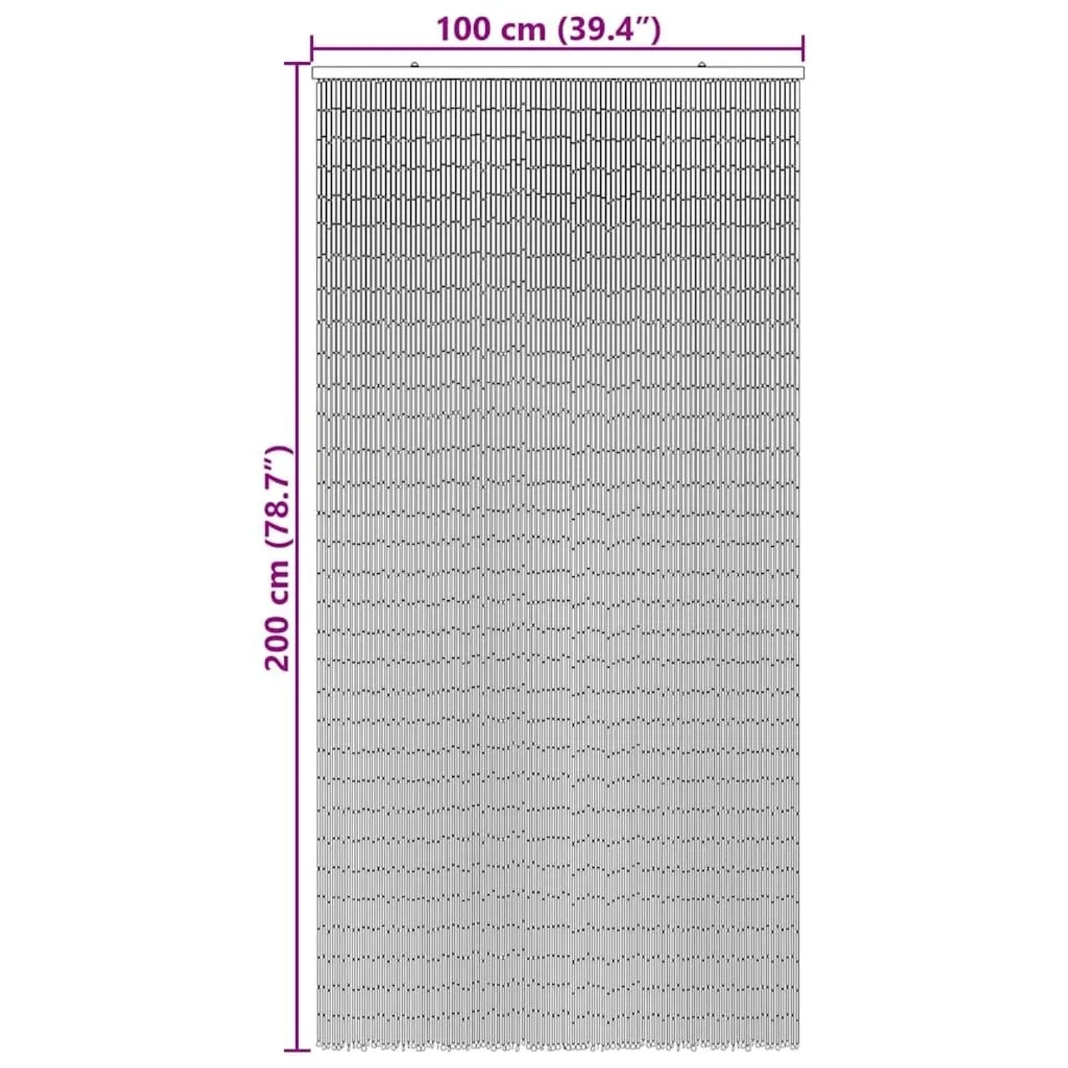 vidaXL Insekten-Türvorhang Dunkelgrau 100x200 cm Bambus 4017449_7
