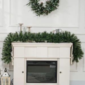 HOMCOM Weihnachtsgirlande Kunststoff Metall 180L x 30B x 30H cm