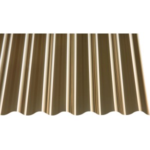 Bronzefarbene PVC Profilplatte Sinus 76/18, 3000x900 mm, für Kunststoffbedachung.