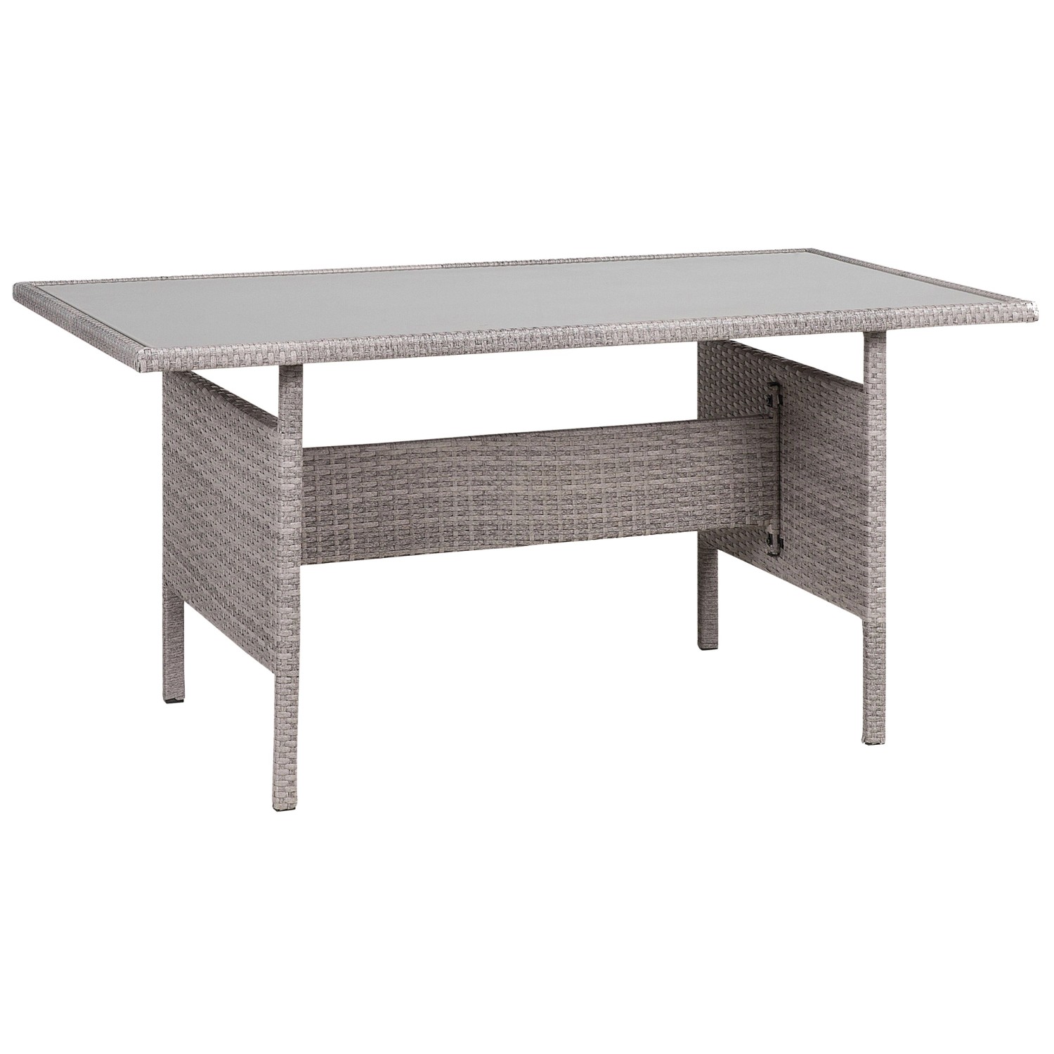 Beliani Gartentisch VITERBO Hellgrau 145x80x74 günstig online kaufen