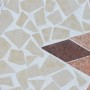 Detailansicht: Mosaikmuster der Tischplatte des runden, grauen Siena Garden Gartentisch Stella Ø 70 cm.