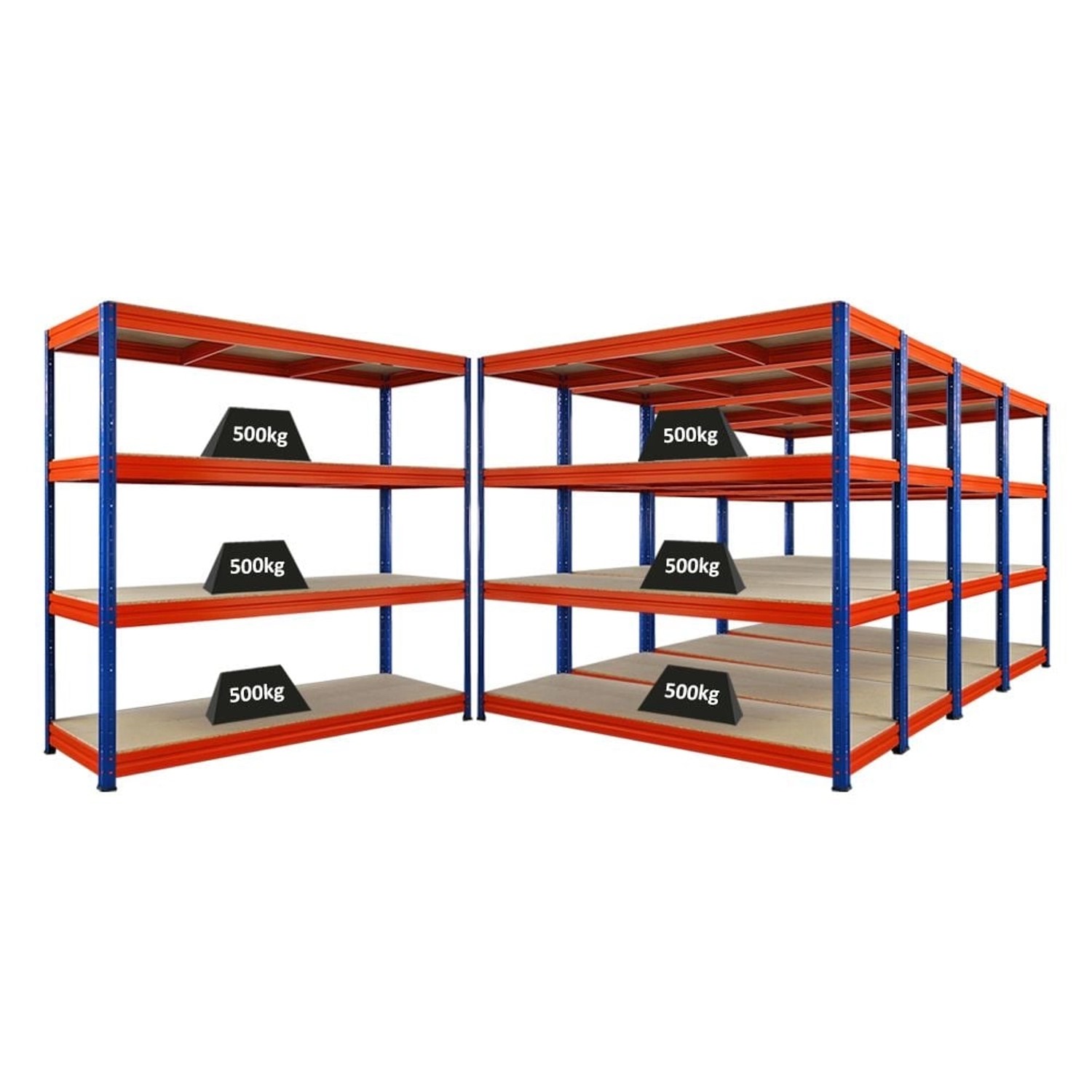 PROREGAL Mega Deal 5x Schwerlastregal Dino HxBxT 180x200x60cm 4 Spanplatten günstig online kaufen