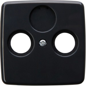 Kopp Antennenabdeckung 2-fach Rivo, anthrazit, für TV und RF Antennendosen.