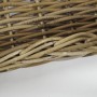 Detailansicht: Kobolo Hundekorb aus Rattan, geflochten, mit Kissen, Größe M.