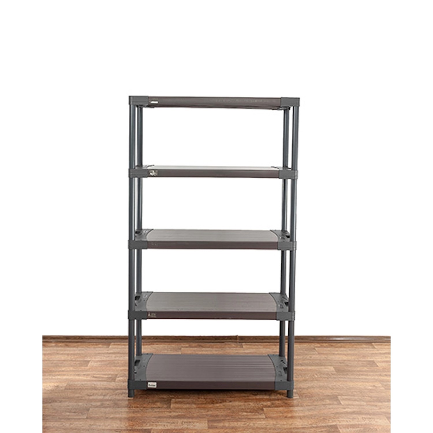 Graues PROREGAL Kunststoffregal Grey Bear Tall mit 5 Böden (180x110x46cm), Fachlast 120kg.