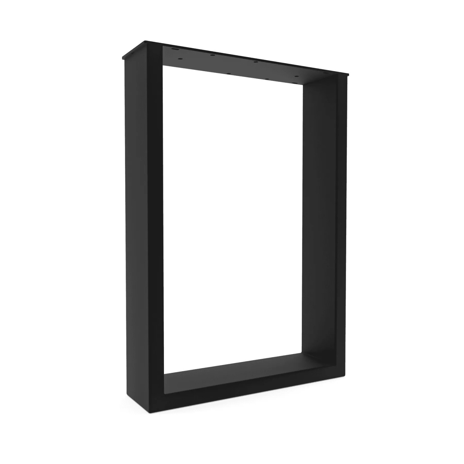 HEVVA Tischkufe BASEL 30 cm Tief 43 cm Höhe 1x Bein Schwarz
