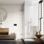 Relaxdays Duschrollo Kunststoff Aluminium Weiß Gemustert Wasserabweisend Schnelltrocknend 140 cm x 240 cm_5