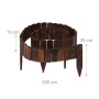 Relaxdays Beeteinfassung Tannenholz Dunkelbraun Flexibel 200 cm x 10 cm_4