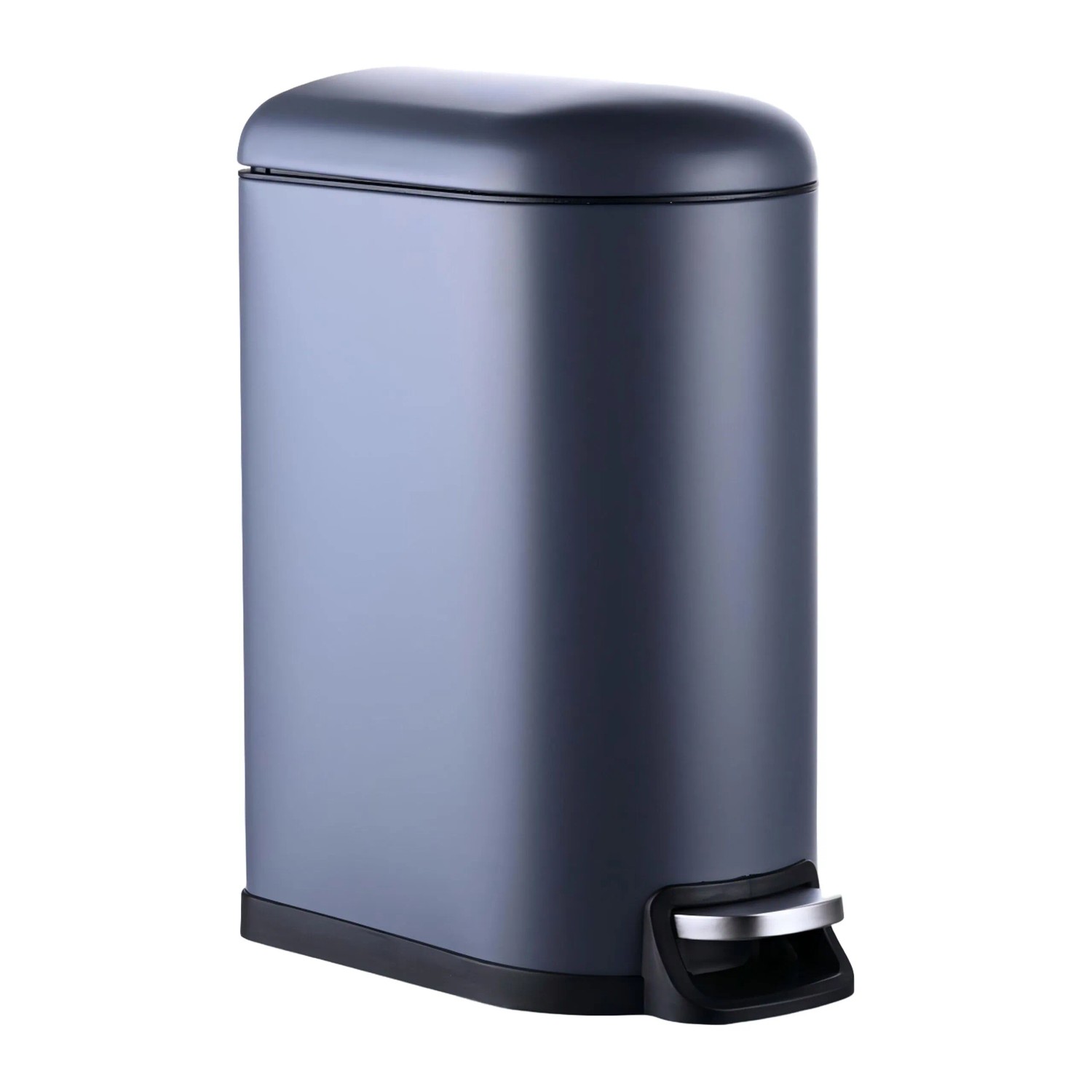 Relaxdays Tretmülleimer Eisen Grau Absenkautomatik 10 Liter 31,5 cm x 18,5 cm x 39 cm 2,2 kg