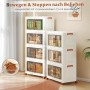 Costway Aufbewahrungsbox mit Deckel 52 L x 3 Stapelboxen Transparent_5