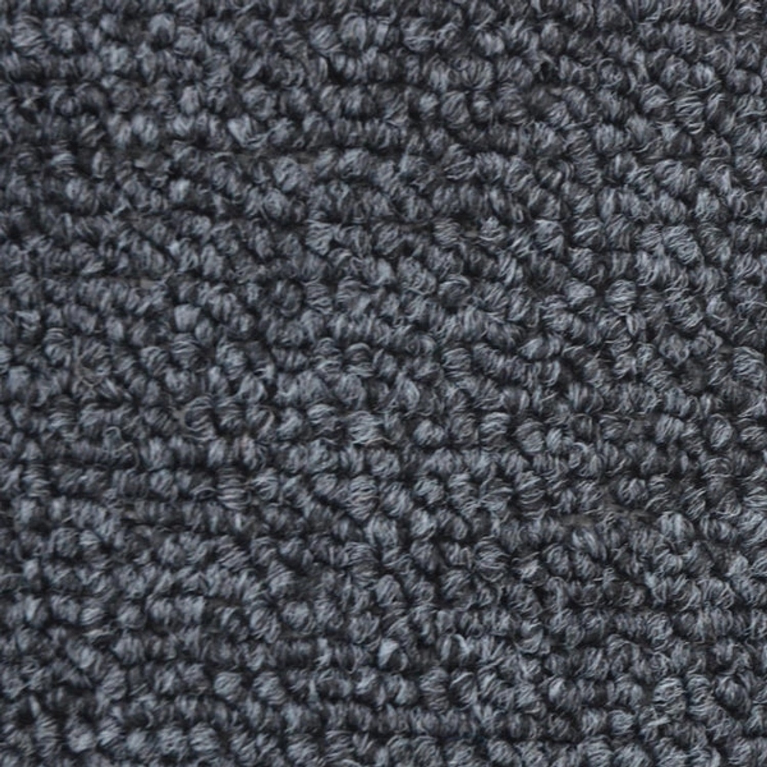 Detailaufnahme: Anthrazitfarbener Karat Teppichläufer London mit Schlingenflor.