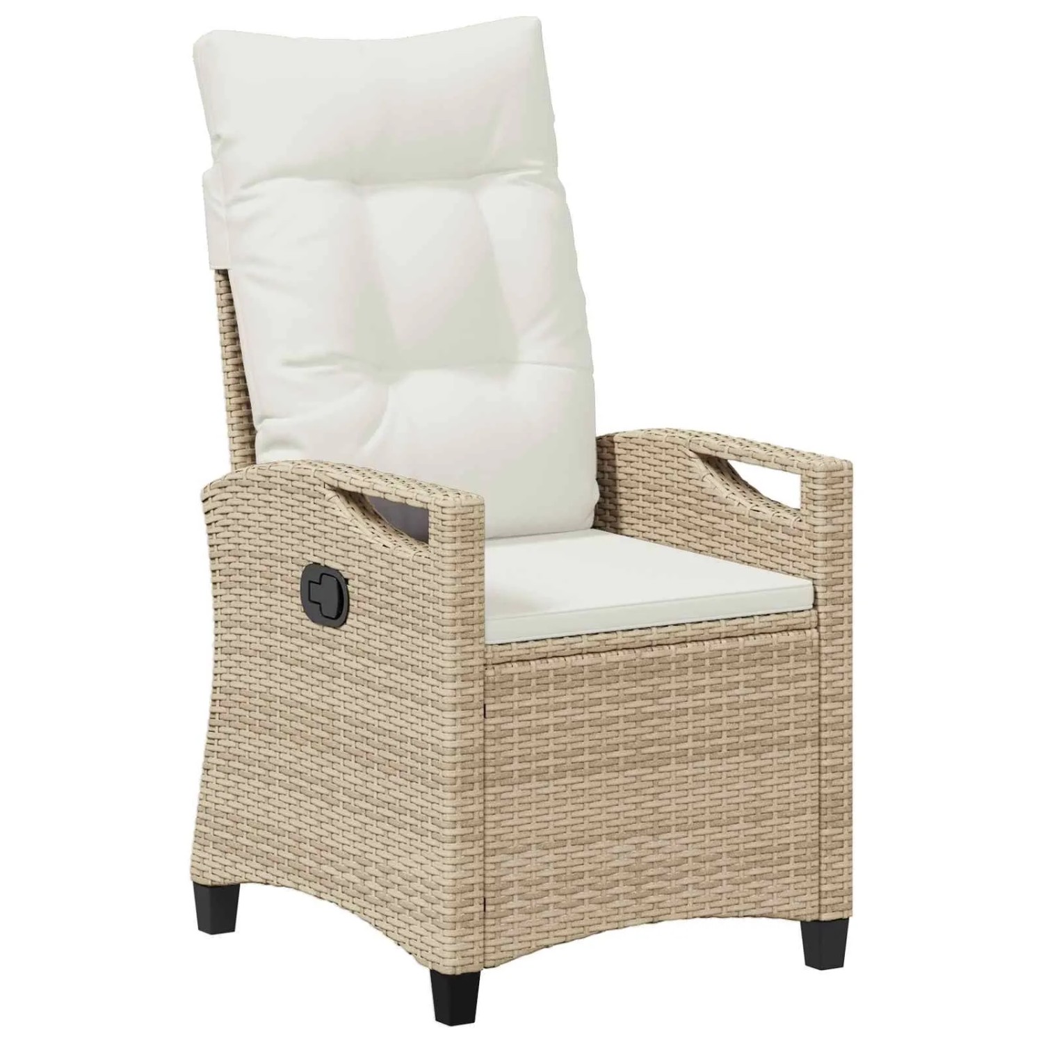 vidaXL Verstellbarer Gartenstuhl Beige und Creme 56 x 60 x 112 cm 42026844