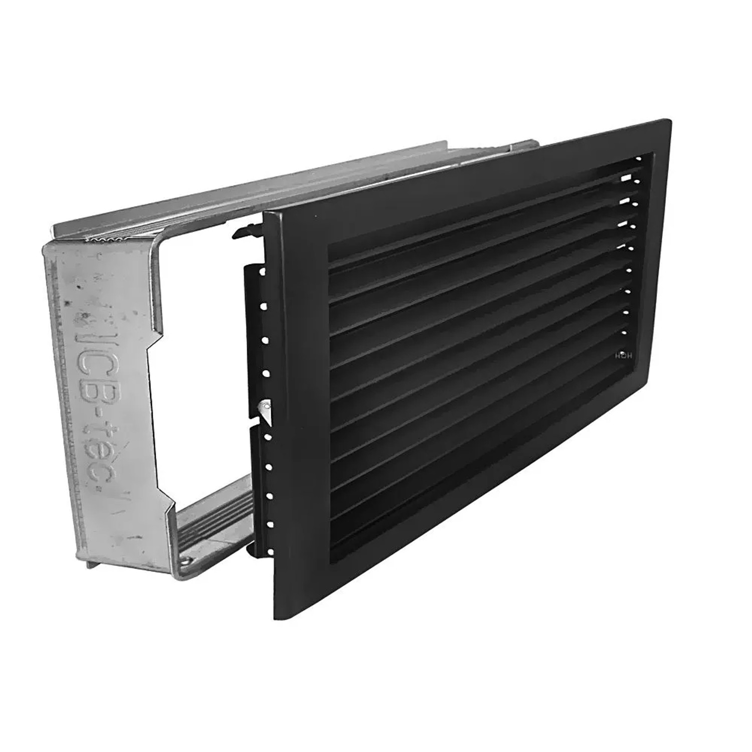 Häusler Kaltluftgitter KG 4523 S Lüftungsgitter Schwarz 450 x 230mm Abluftgitter