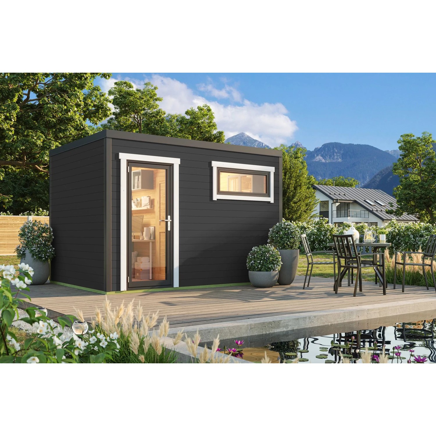 Lasita Gartenhaus Sardinia 2 Carbongrau 350 cm x 250 cm