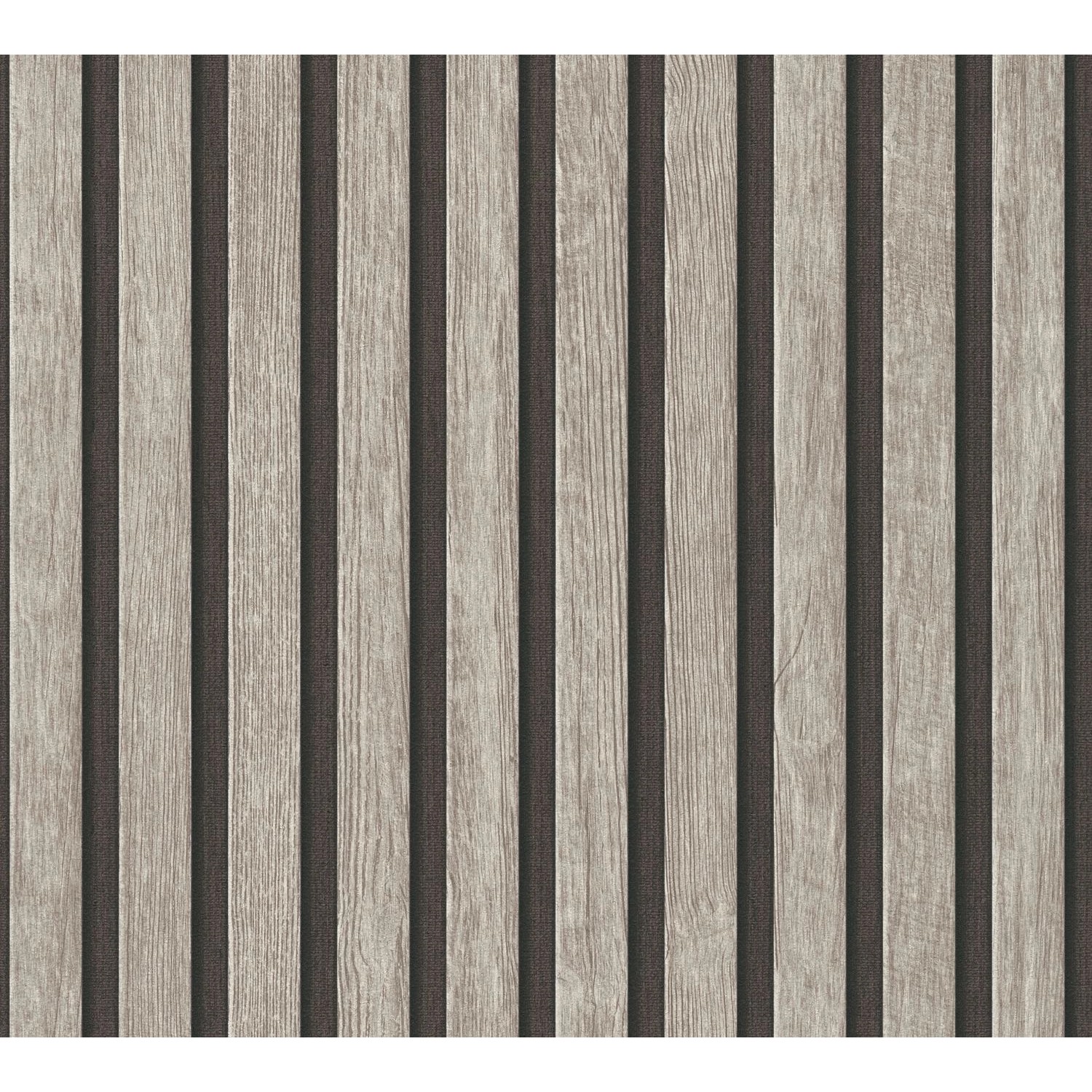 PROFHOME 391092-GU Holz Tapete Streifen Matt Grau Schwarz 0,53 m x 10,05 m günstig online kaufen