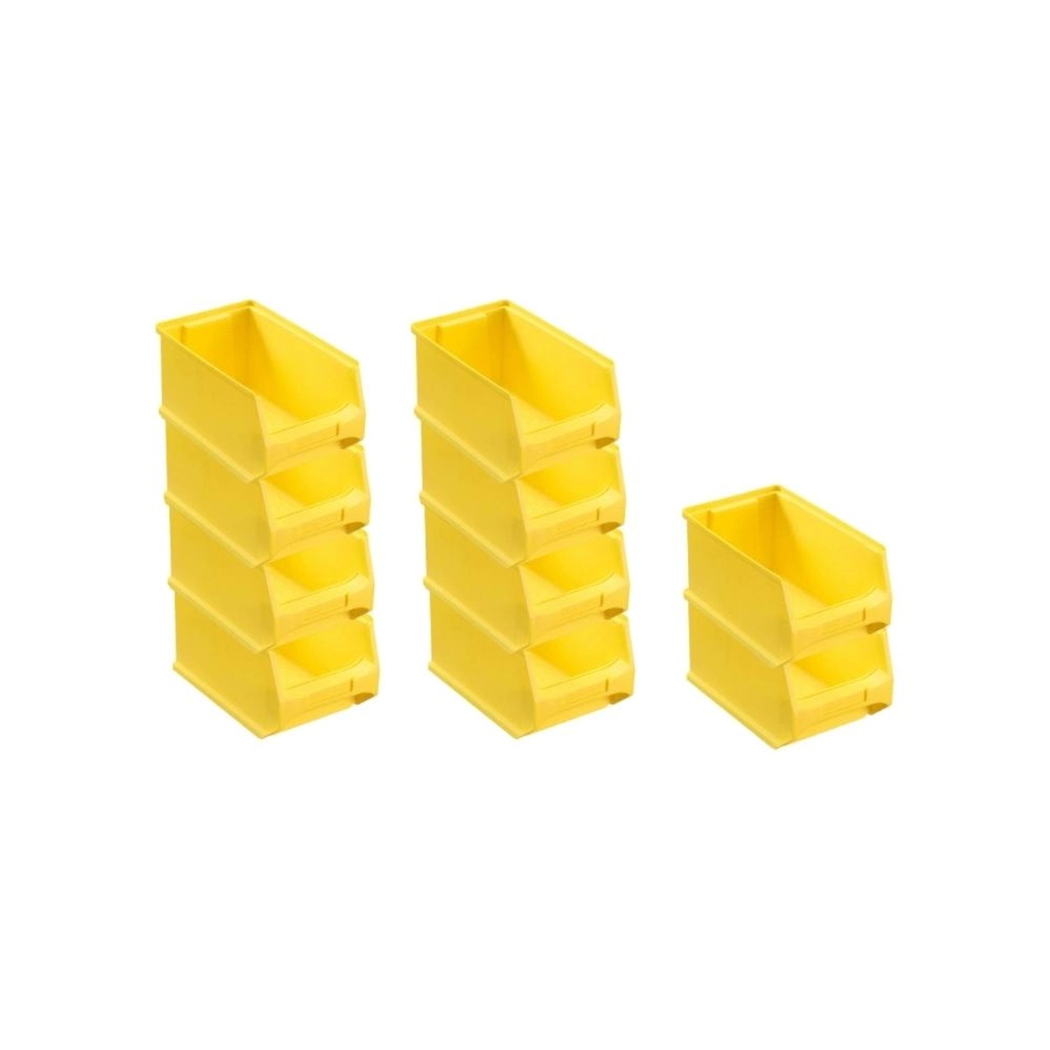 SparSet 10 x Gelbe Sichtlagerbox 3.0 HxBxT 12,5 x 14,5 x 23,5 cm 2,8 Liter Sichtlagerbehälter Sichtlagerkasten
