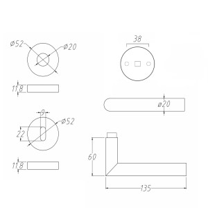 MeinTürgriff Drückergarnitur Toulouse Türdrücker Edelstahl Matt Türgriff Drückergarnitur PZ