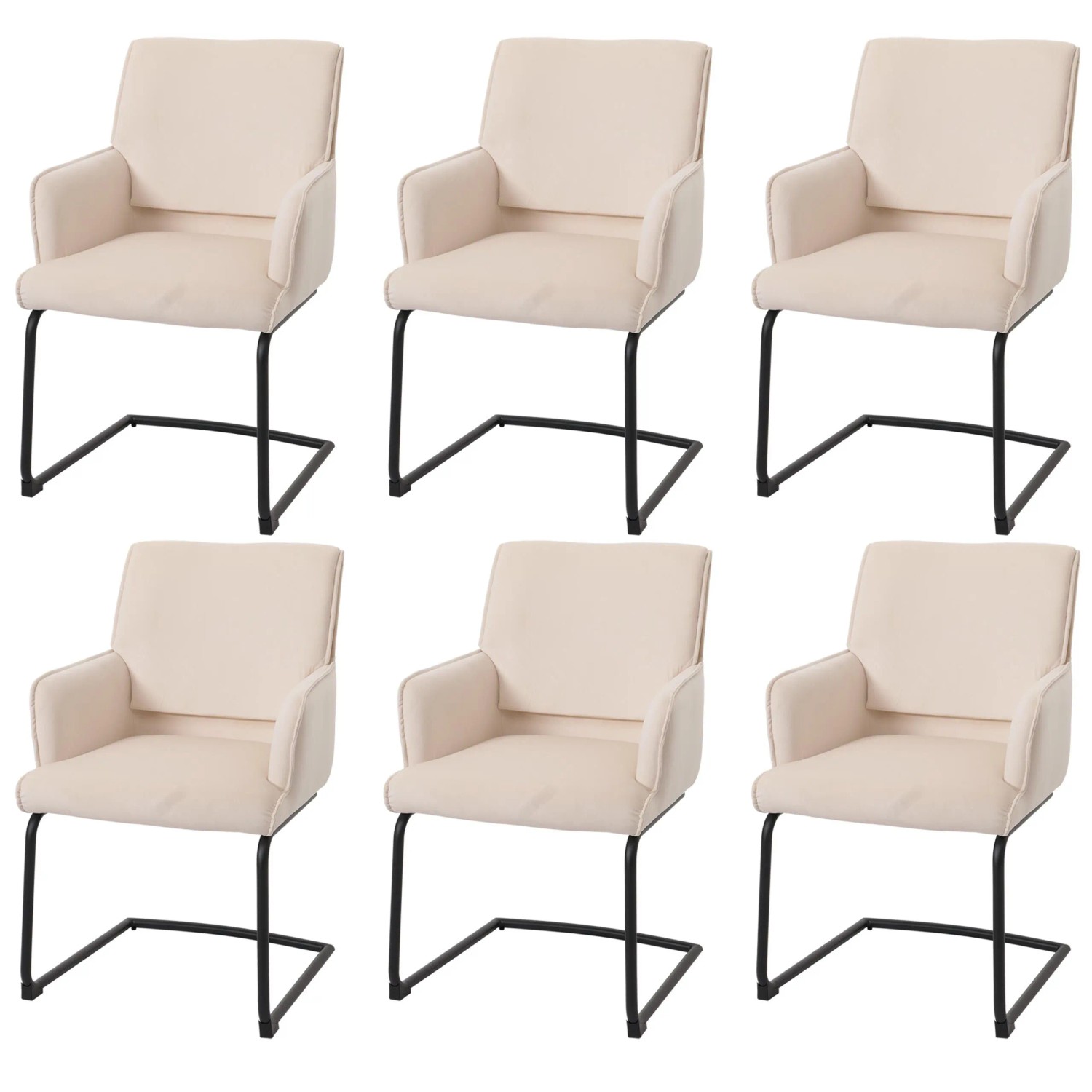 MCW Freischwinger N60 6er-Set Creme-Beige