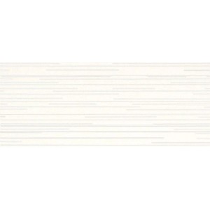 Dekorfliese Smart Linien, 20x50 cm, mit feinen, horizontalen Linien für moderne Badgestaltung.