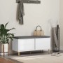 vidaXL Flurbank mit Kissen mit Speicher mit Tür Weiß 100 x 38 x 46 cm 891536_2